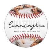 世界の最高のパパ3モダン写真の父の日 野球ボール (正面)