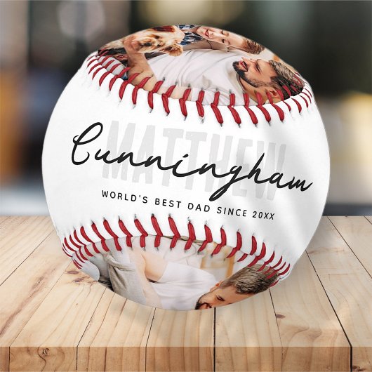 世界の最高のパパ3モダン写真の父の日 野球ボール