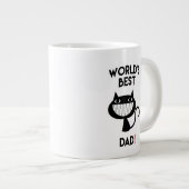 世界の最高のパパ!おもしろい猫 ジャンボコーヒーマグカップ (正面右)
