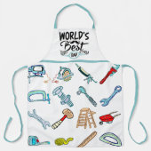 「世界の最高のパパ」ことわざDIYマニアスツール エプロン (正面)