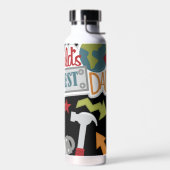 世界の最高のパパ ウォーターボトル (左面)