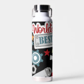 世界の最高のパパ ウォーターボトル (正面)