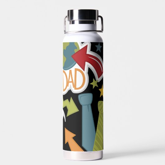 世界の最高のパパ ウォーターボトル (背面)