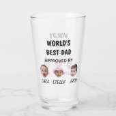 世界の最高のパパ | カスタムベビー顔 タンブラーグラス (裏面)