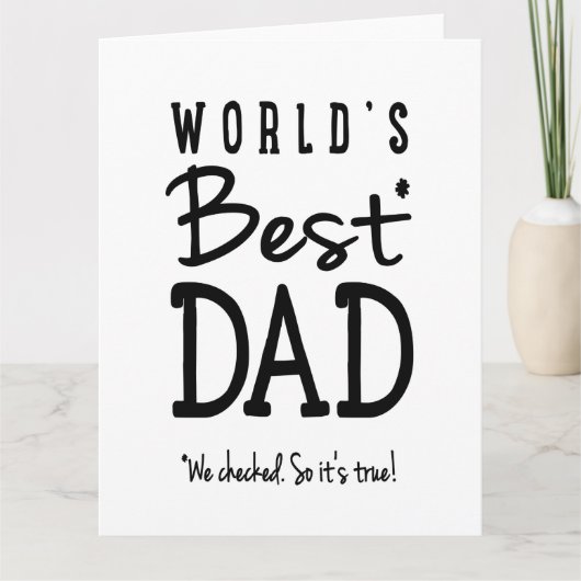 世界の最高のパパ カード (正面)