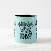 世界の最高のパパ ツートーンマグカップ (中央)