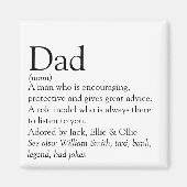 世界の最高のパパ、パパ、父の定義 マグネット (正面)