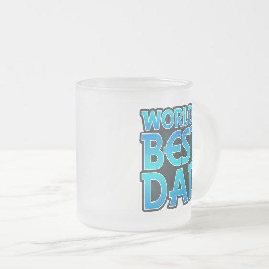 世界の最高のパパ フロストグラスマグカップ (正面右)