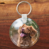 世界の最高のパパ – ペット写真犬パパ- Faters Day キーホルダー (正面)