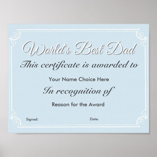 世界の最高のパパ ポスター (正面)