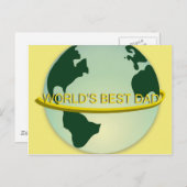 世界の最高のパパ ポストカード (正面/裏面)