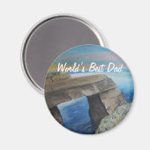 世界の最高のパパ マグネット (正面/裏面)