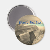 世界の最高のパパ マグネット (正面/裏面)