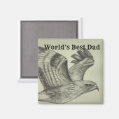 世界の最高のパパ マグネット (正面/裏面)