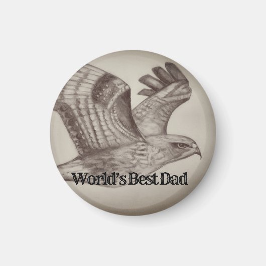 世界の最高のパパ マグネット (正面)