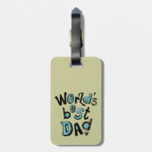 世界の最高のパパ ラゲッジタグ (裏面縦)