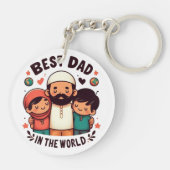 世界の最高のパパ – 愛するイスラム教徒のパパキーチェーン キーホルダー (裏面)