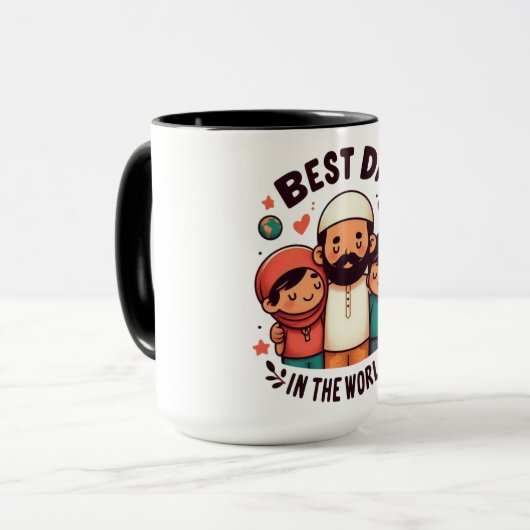 世界の最高のパパ – 愛するイスラム教徒の父 マグカップ (正面左)