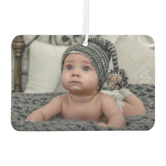 世界の最高のパパ |父の日の写真 カーエアーフレッシュナー (裏面)