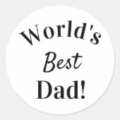 世界の最高のパパ!父親時代スタイリッシュ モダン ラウンドシール (正面)