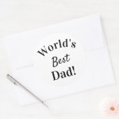 世界の最高のパパ!父親時代スタイリッシュ モダン ラウンドシール (封筒)