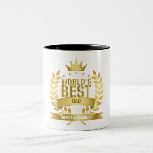 世界の最高のパパ、父 ツートーンマグカップ (中央)