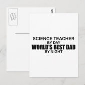 世界の最高のパパ – 科学先生 ポストカード (正面/裏面)
