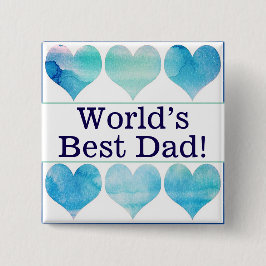 世界の最高のパパ 缶バッジ