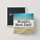 世界の最高のパパ 缶バッジ (正面&裏面)