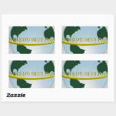 世界の最高のパパ 長方形シール (シート)