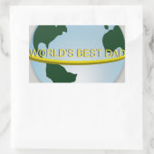 世界の最高のパパ 長方形シール (バッグ)