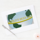 世界の最高のパパ 長方形シール (封筒)