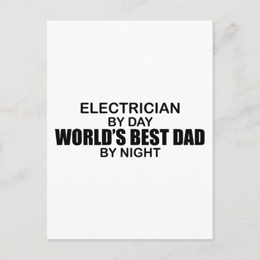 世界の最高のパパ – 電気技師 ポストカード (正面)