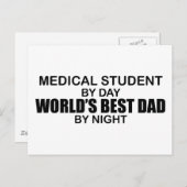 世界の最高のパパ- Medical Student ポストカード (正面/裏面)