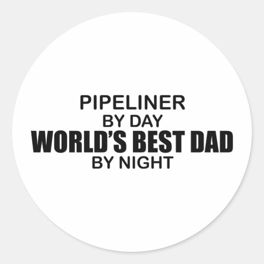 世界の最高のパパ- Pipeliner ラウンドシール (正面)