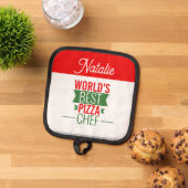 世界の最高のピザシェフパーソナライズされた- 鍋敷き (トップダウン)