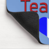 世界の最高のフランスの先生ハート国旗 マウスパッド (コーナー)