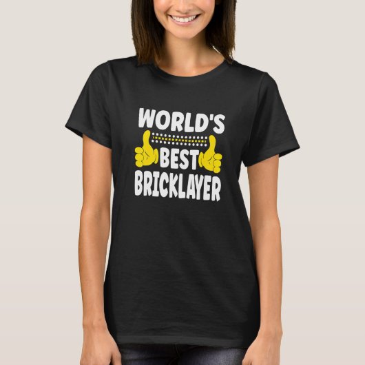 世界の最高のブリ層の役職れんが Tシャツ (正面)