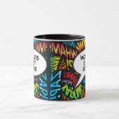 世界の最高のボスおもしろいレトロ漫画本ポップ・アートの画 マグカップ (中央)