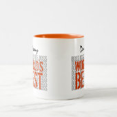 世界の最高のボスグランジレタリング名前をカスタムするB2A ツートーンマグカップ (中央)