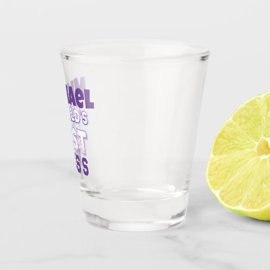 世界の最高のボスサンキュー名前をカスタムするショットグラス ショットグラス (右)