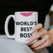 世界の最高のボス口紅ギフト コーヒーマグカップ