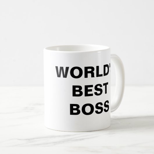 世界の最高のボス コーヒーマグカップ (正面右)