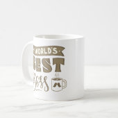 世界の最高のボス コーヒーマグカップ (正面左)