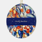 世界の最高のボス(テオ・ヴァン・リュッセルバーゲのアートワーク) セラミックオーナメント (左)