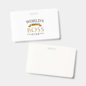 世界の最高のボス バッジ (正面＆裏面)