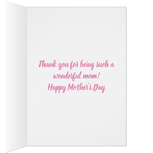 世界の最高のボーナスママハッピー母の日ピンク (内側 (右))