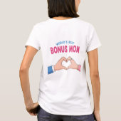 世界の最高のボーナスママハートハンドギフト Tシャツ (裏面)