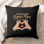 世界の最高のボーナスママ義母 | ハートハンドギフト クッション (ブランケット)