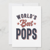 世界の最高のポップ お父さんのおじいちゃんギフト サンキューカード (正面)